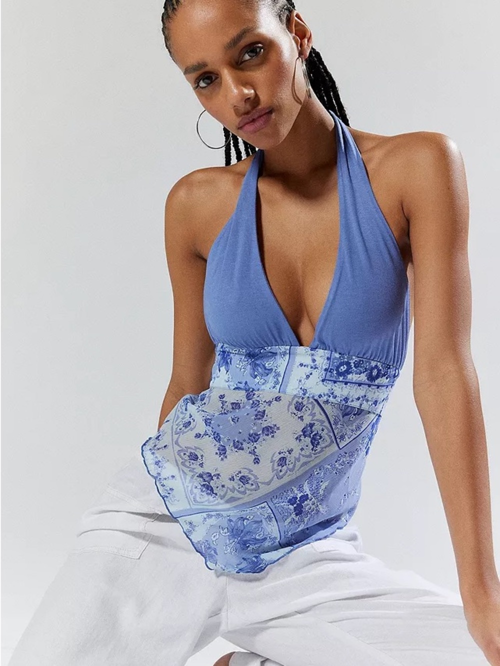 Silence + Noise Jessa Halter Neck Top